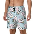 thumbnail image 1 of Haiem Cute Panda Bear Mens Swim Trunks with Compression Liner 2 in 1 Swimming Shorts Stretch Swimwear Quick Dry,Board Shorts-XX-Large, 1 of 9