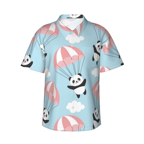 Haiem Cute Panda Flying In The Sky Men'S Pajama Pants Ultra Lightweight Pjs Bottoms Sleepwear Bottom Pants With Pocket Drawstring-Large