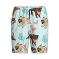 thumbnail image 1 of Haiem Cute Pug Dogs Men's Pajama Short with Soft Woven Cotton Elastic Waistband Sleep Short-Small, 1 of 9