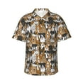 thumbnail image 1 of Haiem Cute Puppy Printed Hawaiian Shirt for Men - Men’s Casual Beach Summer Shirts - Stretch Fabric with Modern Fit-Medium, 1 of 9