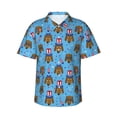 thumbnail image 1 of Haiem Cute Puppy Printed Hawaiian Shirt for Men - Men’s Casual Beach Summer Shirts - Stretch Fabric with Modern Fit-XX-Large, 1 of 9