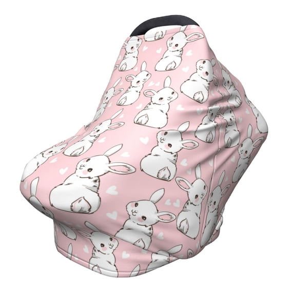 Haiem Cute Rabbit Baby Nursing Cover & Nursing Poncho - Multi Use Cover for Baby Car Seat Canopy, Stroller Cover, 360°Full Privacy Breastfeeding Coverage