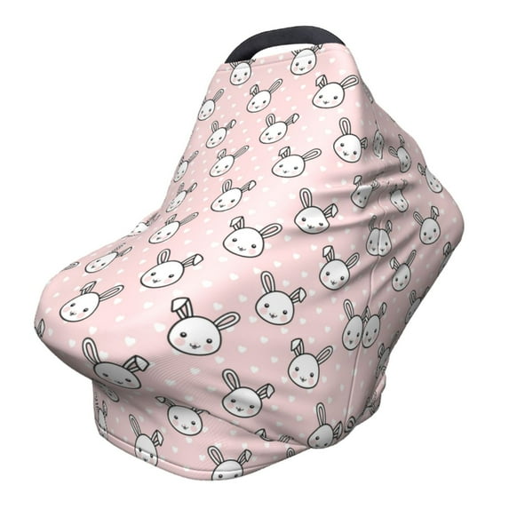 Haiem Cute Rabbit Baby Nursing Cover & Nursing Poncho - Multi Use Cover for Baby Car Seat Canopy, Stroller Cover, 360°Full Privacy Breastfeeding Coverage