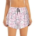 thumbnail image 1 of Haiem Cute Rabbit Flower Women's 2 in 1 Running Shorts - Lightweight Athletic Workout Gym Yoga Breathable Sports Shorts Liner with Phone Pockets-X-Large, 1 of 9