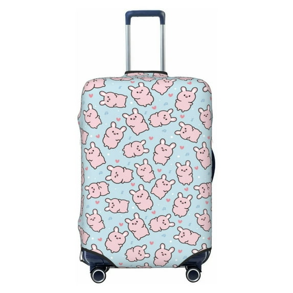 Haiem Cute Rabbit Luggage Cover Printed Suitcase Covers for Luggage Elastic Washable Suitcase Protector Fits 18-32 Inch Luggage-Large