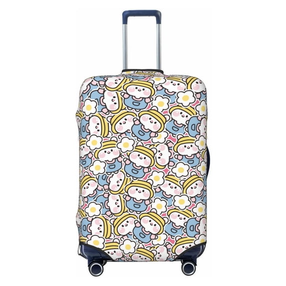 Haiem Cute Rabbit Luggage Cover Printed Suitcase Covers for Luggage Elastic Washable Suitcase Protector Fits 18-32 Inch Luggage-Medium