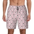 thumbnail image 1 of Haiem Cute Rabbit Mens Swim Trunks with Compression Liner 2 in 1 Swimming Shorts Stretch Swimwear Quick Dry,Board Shorts-XX-Large, 1 of 9