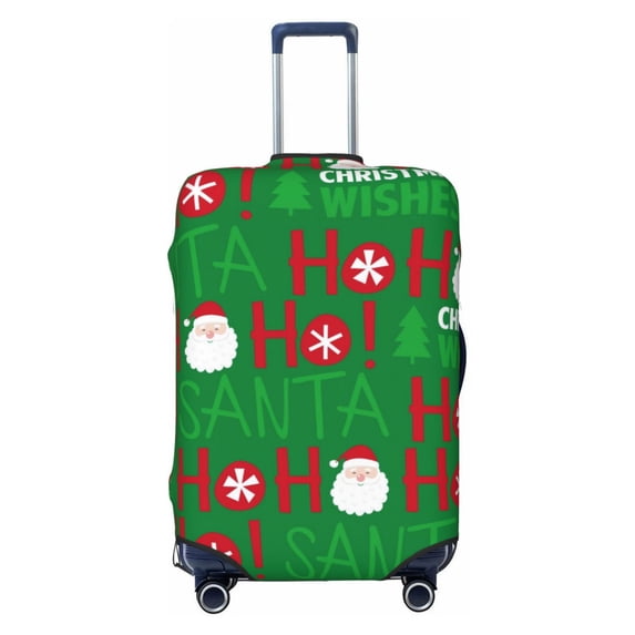 Haiem Cute Santa And Ho Ho Ho Luggage Cover,Durable, Washable Suitcase Protector With Anti-Scratch Technology - Keep Your Luggage Looking New Large