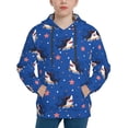 thumbnail image 1 of Haiem Cute Shark Cartoon Pattern Boys Hoodie, Youth Pullover Hooded Sweatshirt, Kangaroo Pocket Hoodie for Kids Girls -Large, 1 of 6