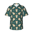 thumbnail image 1 of Haiem Cute Shiba Printed Hawaiian Shirt for Men - Men’s Casual Beach Summer Shirts - Stretch Fabric with Modern Fit-Medium, 1 of 9