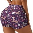thumbnail image 1 of Haiem Cute Squirrel Floral No Front Seam Biker Shorts for Women Yoga Workout Gym Bike Shorts with Tummy Control Moisture-Wicking-XX-Large, 1 of 9