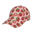 thumbnail image 1 of Haiem Cute Strawberry Baseball Cap Dad Hat Cotton Soft Adjustable Fashion Hats for Men Women Unisex Style Headwear, 1 of 9