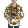 thumbnail image 1 of Haiem Cute Sunflowers Pattern Boys Hoodie, Youth Pullover Hooded Sweatshirt, Kangaroo Pocket Hoodie for Kids Girls -Large, 1 of 6