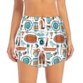 thumbnail image 1 of Haiem Cute Tableware Women's 2 in 1 Running Shorts - Lightweight Athletic Workout Gym Yoga Breathable Sports Shorts Liner with Phone Pockets-XX-Large, 1 of 9