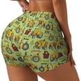 thumbnail image 1 of Haiem Cute Tractor No Front Seam Biker Shorts for Women Yoga Workout Gym Bike Shorts with Tummy Control Moisture-Wicking-Large, 1 of 9