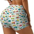 thumbnail image 1 of Haiem Cute Transport No Front Seam Biker Shorts for Women Yoga Workout Gym Bike Shorts with Tummy Control Moisture-Wicking-XX-Large, 1 of 9