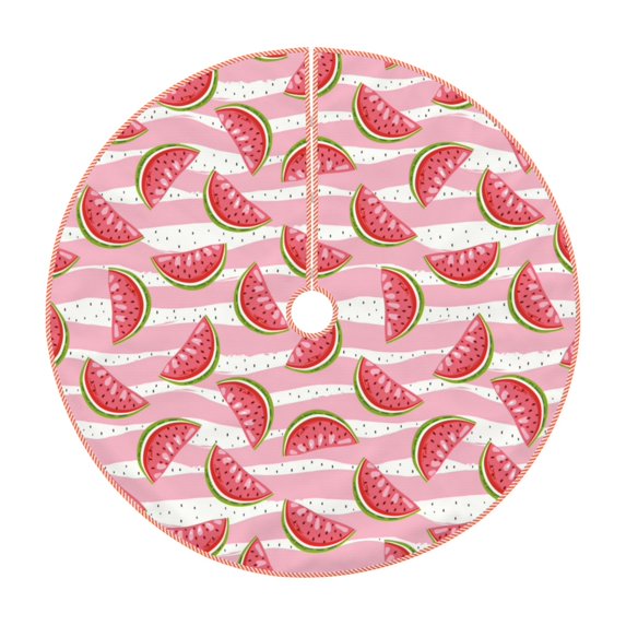 Haiem Cute Watermelon Pattern Christmas Tree Skirt Merry Christmas Party Christmas Tree Decoration,New Year Decorations-30"