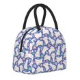 thumbnail image 1 of Haiem Cute White Rabbit Printed Lunch Bag Women, Lunch Box Lunch Bag for Women, Small Leakproof Cute Lunch Tote Large Capacity Reusable Insulated Cooler Lunch Container, 1 of 6