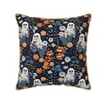 thumbnail image 1 of Haiem Cute ghost in the flowers Print Velvet Soft Solid Decorative Square Throw Pillow Covers Set with Elegant Piping Christmas Cushion Case for Sofa Bedroom Car-18"x18", 1 of 8
