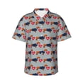 thumbnail image 1 of Haiem Dachshund Dog Heart Printed Hawaiian Shirt for Men - Men’s Casual Beach Summer Shirts - Stretch Fabric with Modern Fit-3X-Large, 1 of 7