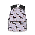 thumbnail image 1 of Haiem Dachshund Dog Lightweight Backpack for School, Classic Basic Water Resistant Casual Daypack for Travel with Bottle Side Pockets, 1 of 8