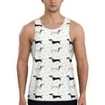 thumbnail image 1 of Haiem Dachshund Dog Men Workout Tank Top Gym Bodybuilding Sleeveless Muscle T Shirts Athletic Tank Breathable Workout Shirt-Small, 1 of 9