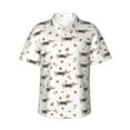 thumbnail image 1 of Haiem Dachshund Dog Printed Hawaiian Shirt for Men - Men’s Casual Beach Summer Shirts - Stretch Fabric with Modern Fit-X-Large, 1 of 9