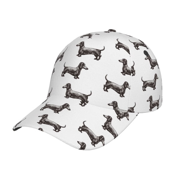 Haiem Dachshund Dog Puppy Baseball Cap Dad Hat Cotton Soft Adjustable Fashion Hats for Men Women Unisex Style Headwear