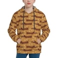 thumbnail image 1 of Haiem Dachshund Dog Puppy Pattern Boys Hoodie, Youth Pullover Hooded Sweatshirt, Kangaroo Pocket Hoodie for Kids Girls -Small, 1 of 6
