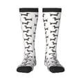 thumbnail image 1 of Haiem Dachshund Dog Puppy Socks, Funny Novelty Crazy Design Cotton Socks Sports Socks Knee High Socks For Men, Women,1Pairs - Gift For Working Friends, 1 of 9