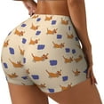 thumbnail image 1 of Haiem Dachshund No Front Seam Biker Shorts for Women Yoga Workout Gym Bike Shorts with Tummy Control Moisture-Wicking-Large, 1 of 9