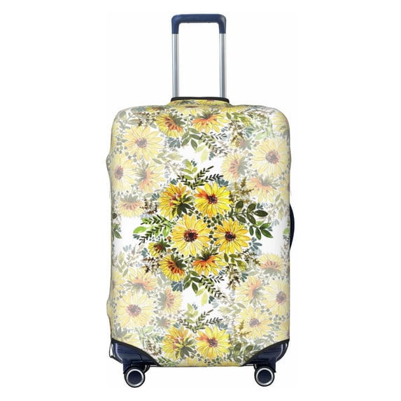 Haiem Daisies And Wildflowers Luggage Cover Printed Suitcase Covers for Luggage Elastic Washable Suitcase Protector Fits 18-32 Inch Luggage-Large