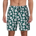 thumbnail image 1 of Haiem Daisies Flowers Mens Swim Trunks with Compression Liner 2 in 1 Swimming Shorts Stretch Swimwear Quick Dry,Board Shorts-Small, 1 of 9
