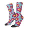 thumbnail image 1 of Haiem Daisies Flowers Pattern Crew Socks – Soft & Durable Moisture-wicking Socks, Stay-Up Fit for Business, Work, and Casual Wear Size 5-11, 1 of 6