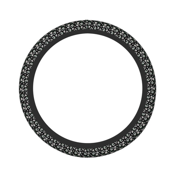 Haiem Daisies Flowers Print Steering Wheel Cover 15 Inches for Women Men, Neoprene Anti-Slip Cute Car Steering Wheel Grip Wrap Car Accessories Protective Case Cover for Vehicle Truck SUV