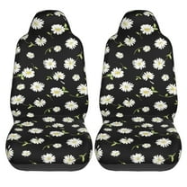 Haiem Daisies Flowers Printed Car Seat Covers Set of 2, Universal Fit Car Seat Covers,Protective Seat Covers,Comfortable Car Seat Covers, Easy Installation Seat Covers, Vehicle Seat Covers