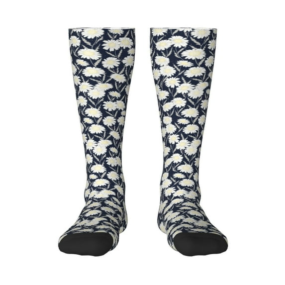 Haiem Daisies Flowers Socks, Funny Novelty Crazy Design Cotton Socks Sports Socks Knee High Socks For Men, Women,1Pairs - Gift For Working Friends