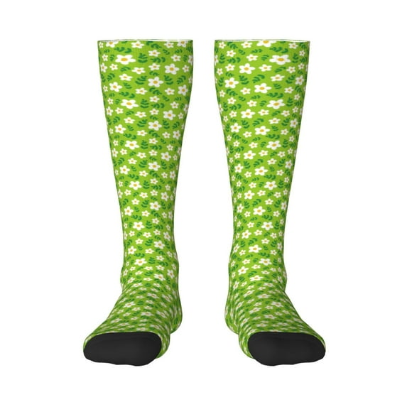 Haiem Daisies Flowers Socks, Funny Novelty Crazy Design Cotton Socks Sports Socks Knee High Socks For Men, Women,1Pairs - Gift For Working Friends