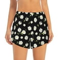 thumbnail image 1 of Haiem Daisies Flowers Women's 2 in 1 Running Shorts - Lightweight Athletic Workout Gym Yoga Breathable Sports Shorts Liner with Phone Pockets-Small, 1 of 9