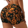 thumbnail image 1 of Haiem Daisies No Front Seam Biker Shorts for Women Yoga Workout Gym Bike Shorts with Tummy Control Moisture-Wicking-Large, 1 of 9