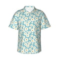 thumbnail image 1 of Haiem Daisy Floral A Printed Hawaiian Shirt for Men - Men’s Casual Beach Summer Shirts - Stretch Fabric with Modern Fit-Large, 1 of 9