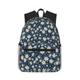 thumbnail image 1 of Haiem Daisy Floral B Lightweight Backpack for School, Classic Basic Water Resistant Casual Daypack for Travel with Bottle Side Pockets, 1 of 8