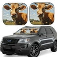thumbnail image 1 of Haiem Daisy Flower Field Cow Car Windshield Sun Shade (2 Pieces) Foldable Windshield Sun Shade Car Accessories for Truck SUV Pickup-Large, 1 of 7