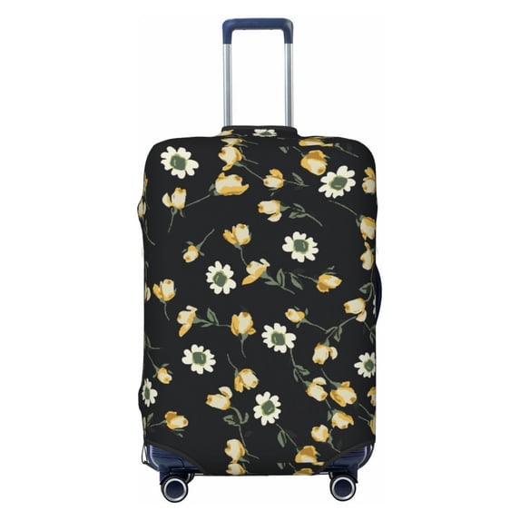 Haiem Daisy Luggage Cover Printed Suitcase Covers for Luggage Elastic Washable Suitcase Protector Fits 18-32 Inch Luggage-Large
