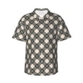 thumbnail image 1 of Haiem Daisy Plaid Black Printed Hawaiian Shirt for Men - Men’s Casual Beach Summer Shirts - Stretch Fabric with Modern Fit-3X-Large, 1 of 9