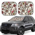 thumbnail image 1 of Haiem Dark Enchanted Flowers And Birds Windshield Sun Shade: Universal Foldable 2-Piece Car Front Window Sunshade - Blocks Uv Rays, And Reduces Heat,Essential Car Accessory Medium, 1 of 7