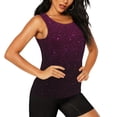 thumbnail image 1 of Haiem Dark Purple Glitter Workout Tank Tops for Women, Athletic Sports Slim-Fit Tank Tops, Compression Sleeveless Dry Fit Shirts,Athletic Shirt-X-Large, 1 of 9