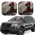 thumbnail image 1 of Haiem Dark Red Hooded Girl Car Windshield Sun Shade (2 Pieces) Foldable Windshield Sun Shade Car Accessories for Truck SUV Pickup-Small, 1 of 7