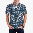 thumbnail image 1 of Haiem Dental Seamless Pattern Mens Polo Shirts Quick Dry Short Sleeve Golf T Shirt Performance Moisture Wicking Casual Workout-Large, 1 of 6