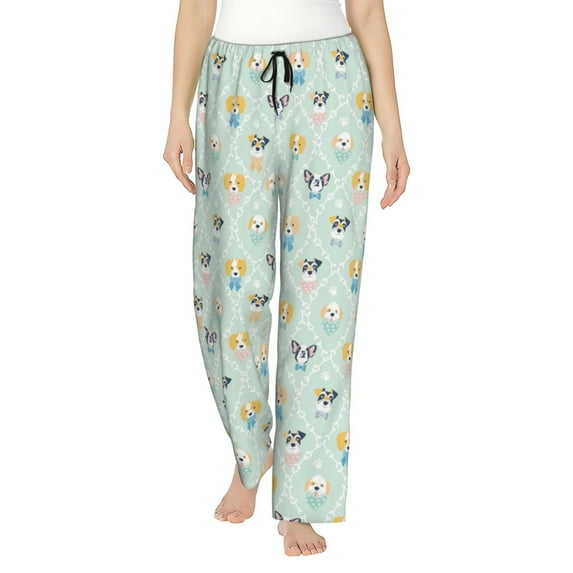 Haiem Different Breeds of Dogs Women's Pajama Pants Ultra Lightweight Pjs Bottoms Sleepwear Bottom Pants With Pocket Drawstring-Medium